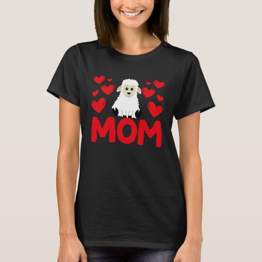 Happy Valentine's Day Sheep Mom Mothers Day Valent T-Shirt (Vorderseite)