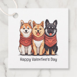 Happy Valentines Day Shiba Inu Hunde Geschenkanhänger