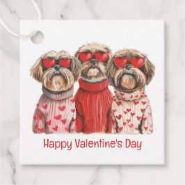 Happy Valentines Day Shih Tzu Dogs Geschenkanhänger
