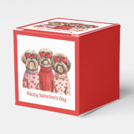 Happy Valentines Day Shih Tzu Dogs Geschenkschachtel