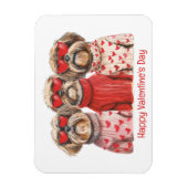 Happy Valentines Day Shih Tzu Dogs Magnet (Vertikal)