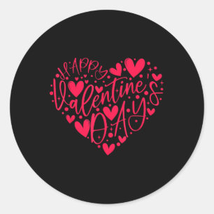 Happy Valentines Day Shirts Valentine Liebe Herz P Runder Aufkleber