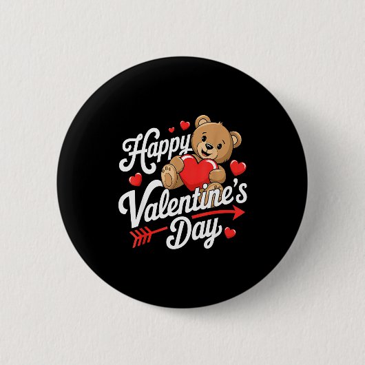 Happy Valentines Day Shirts Women Cute Valentine Button (Vorderseite)