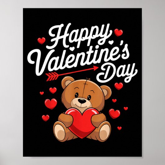 Happy Valentines Day Shirts Women Cute Valentine Poster (Vorne)