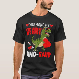 Happy Valentines Day Sie machen mein Herz Dinosaur T-Shirt