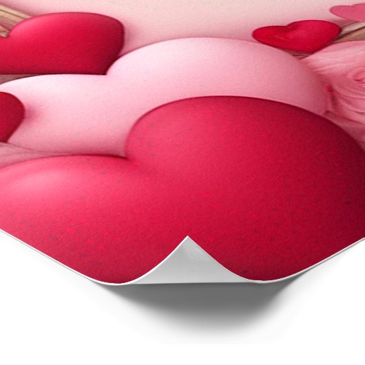 Happy Valentine's Day Sign Style Poster (Ecke)