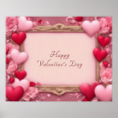 Happy Valentine's Day Sign Style Poster (Vorne)
