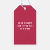 Happy Valentine's Day simple magenta Herz Liebe Geschenkanhänger (Rückseite)