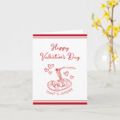 Happy Valentine's Day Simple That's Amore Red Karte (Gelbe Blume)