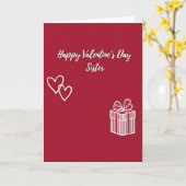 Happy Valentines Day Sister Card Karte (Gelbe Blume)