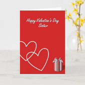 Happy Valentines Day Sister Love Card Karte (Gelbe Blume)