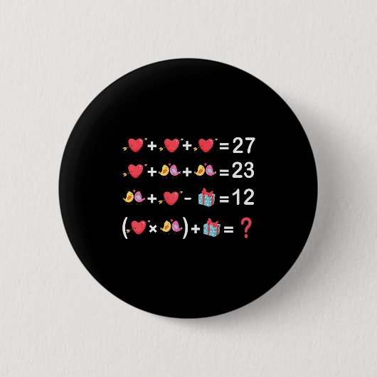 Happy Valentines Day Six Seven Gen Alpha 67 Meme M Button (Vorderseite)