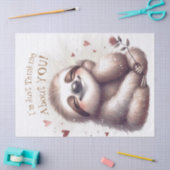 Happy Valentine's Day Sloth Seidenpapier (Basteln)