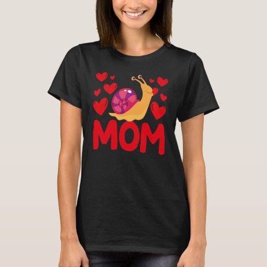 Happy Valentine's Day Snail Mom Mothers Day Valent T-Shirt (Vorderseite)
