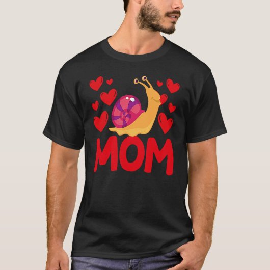 Happy Valentine's Day Snail Mom Mothers Day Valent T-Shirt (Vorderseite)