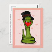 Happy Valentine's Day Snake Postkarte (Vorne/Hinten)