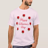 Happy Valentine's Day Soft Pastel Rote Rosen Unise T-Shirt (Vorderseite)