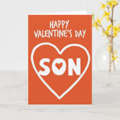 Happy Valentines Day Son Heart Card Karte (Gelbe Blume)
