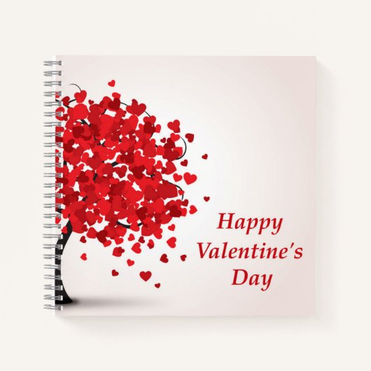 Happy Valentine's Day Spiral Notebook Notizblock (Vorderseite)