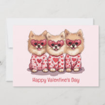 Happy Valentines Day Spitz Hunde