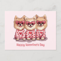 Happy Valentines Day Spitz Hunde