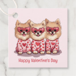 Happy Valentines Day Spitz Hunde Geschenkanhänger