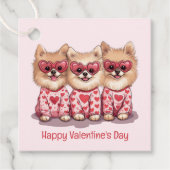 Happy Valentines Day Spitz Hunde Geschenkanhänger (Vorderseite)