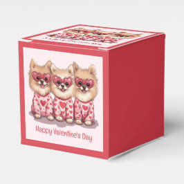 Happy Valentines Day Spitz Hunde Geschenkschachtel