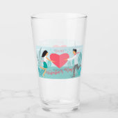 Happy Valentine's Day Spring Garden Glas (Vorderseite)