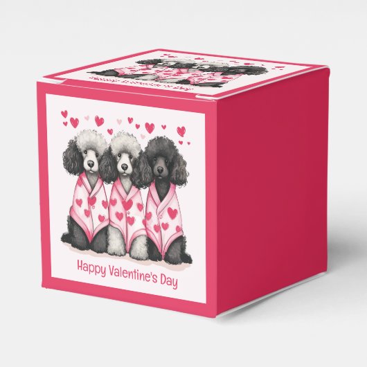 Happy Valentines Day Standard Poodle Hunde Geschenkschachtel (Vorderseite)