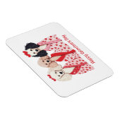Happy Valentines Day Standard Poodle Hunde Magnet (Rechte Seite)