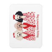 Happy Valentines Day Standard Poodle Hunde Magnet (Vertikal)