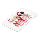 Happy Valentines Day Standard Poodle Hunde Magnet (Linke Seite)