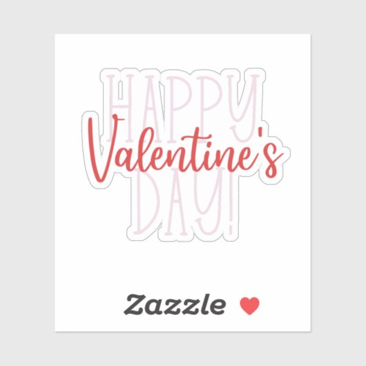 Happy Valentine's Day Sticker (Blatt)