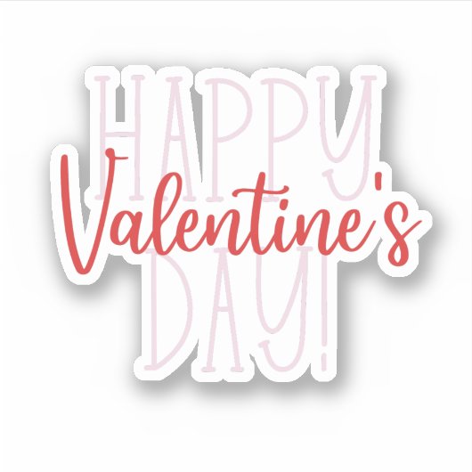 Happy Valentine's Day Sticker (Vorderseite)