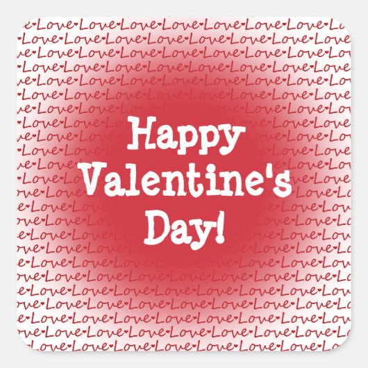 Happy Valentine's Day Sticker (Vorderseite)
