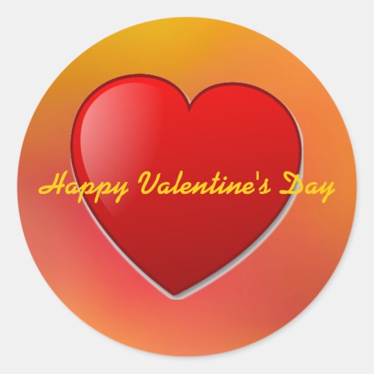 Happy Valentine's Day Sticker (Vorderseite)