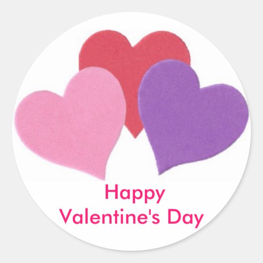 Happy Valentine's Day Sticker (Vorderseite)