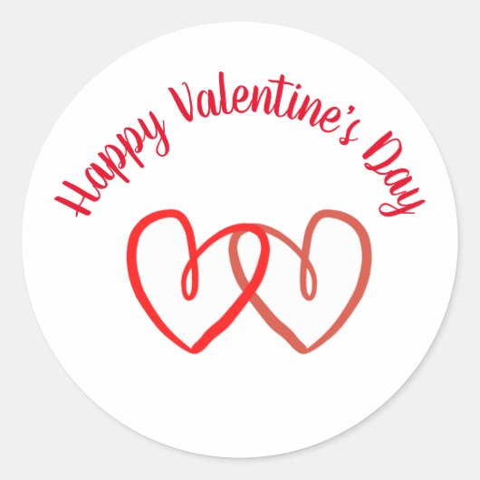Happy Valentine's Day Sticker (Vorderseite)