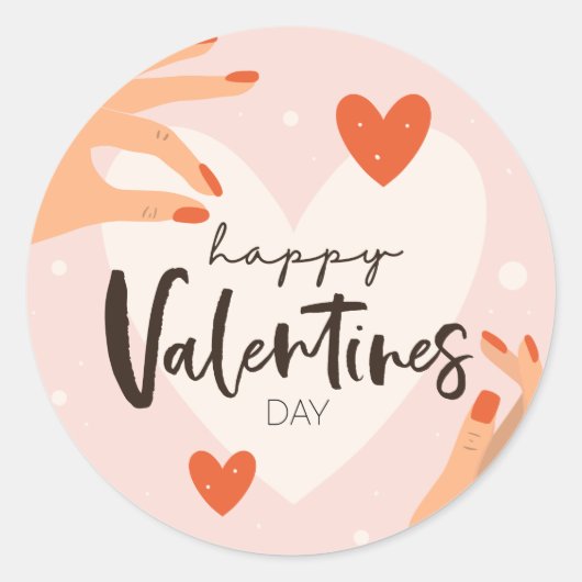 Happy Valentine's Day Sticker (Vorderseite)