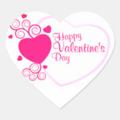 Happy Valentine's Day Sticker (Vorderseite)