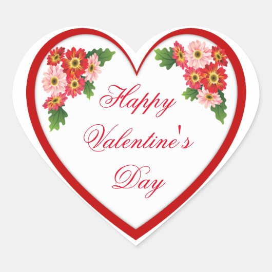 Happy Valentine's Day Sticker Personalisiert (Vorderseite)