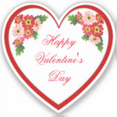 Happy Valentine's Day Sticker Personalisiert (Vorderseite)