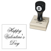 Happy Valentines Day Stylish Text Gummistempel (Stempel)