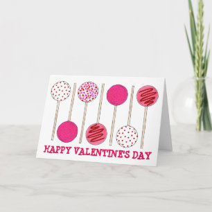 Happy Valentine's Day Sweet Cake Pops Feinschmecke Feiertagskarte