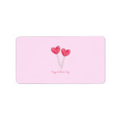 Happy valentine's day Sweet candy Herz Lollipop Adressaufkleber (Vorne)