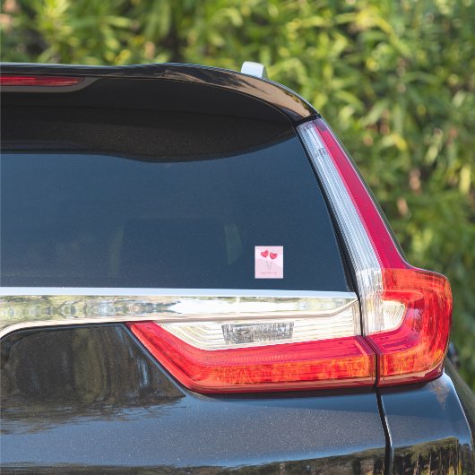 Happy valentine's day Sweet candy Herz Lollipop Aufkleber (Auto Seite)