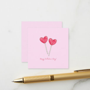 Happy valentine's day Sweet candy Herz Lollipop Begleitkarte