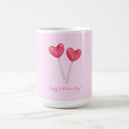 Happy valentine's day Sweet candy Herz Lollipop Kaffeetasse