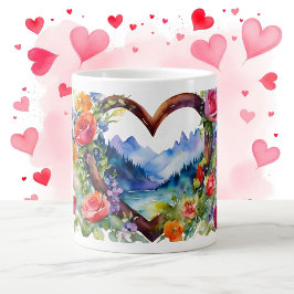 Happy Valentine's Day Sweet Erinnerungen of First  Jumbo-Tasse
